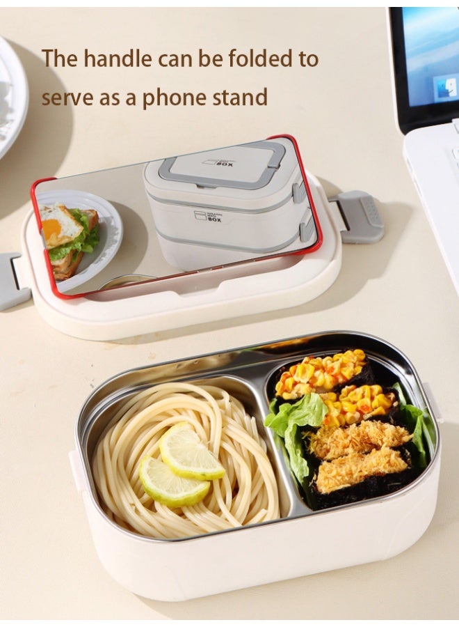 تابيت علبة غداء بينتو للأطفال والكبار، طقم علب طعام معزولة محمولة، علب بينتو من الفولاذ المقاوم للصدأ قابلة للتكديس من طبقة إلى ثلاث طبقات، حاوية طعام مانعة للتسرب (طبقتان) - Image 2